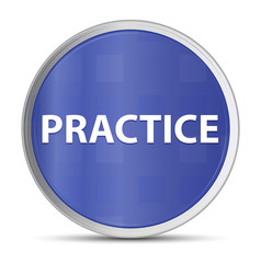 Poster - Practice blue round button