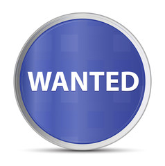 Wall Mural - Wanted blue round button