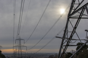 Electricity pylons