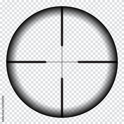 Fotomural Realistic sniper sight with measurement marks