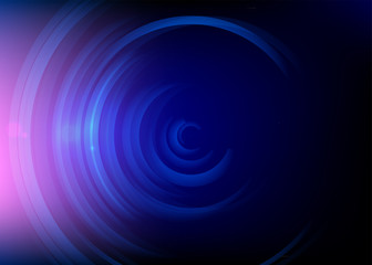 Poster - Abstract round blue background. Minimal fluid design, vector illustration.