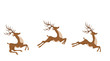 New Year, Christmas deer in a jump. illustration