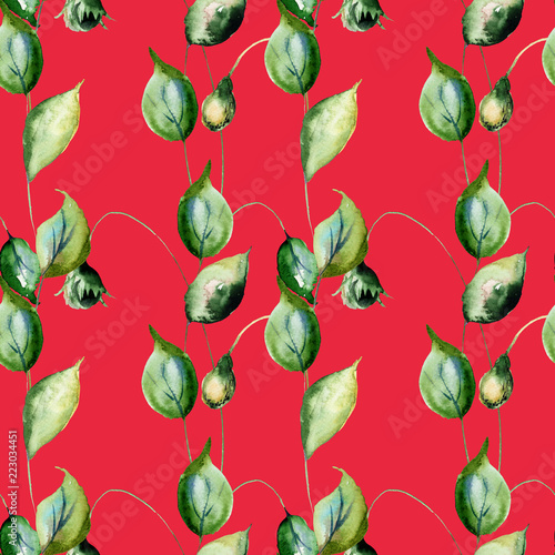Seamless wallpaper with wild flowers