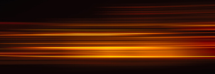 Wall Mural - Abstract red light trails in the dark background