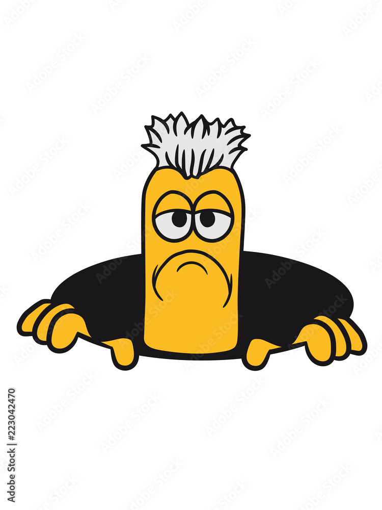 Traurig Unglucklich Loch Boden Verstecken Comic Cartoon Clipart Buddeln Festhalten Lus Stock Gamesageddon