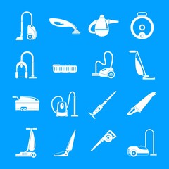 Canvas Print - Vacuum cleaner washing appliance icons set. Simple illustration of 16 vacuum cleaner washing appliance vector icons for web