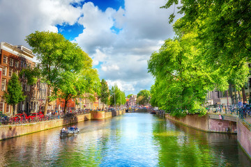 Wall Mural - canal in amsterdam