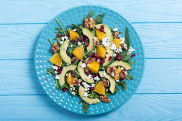 Wall Mural - Fruit avocado salad