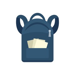 Canvas Print - Student backpack icon. Flat illustration of student backpack vector icon for web design