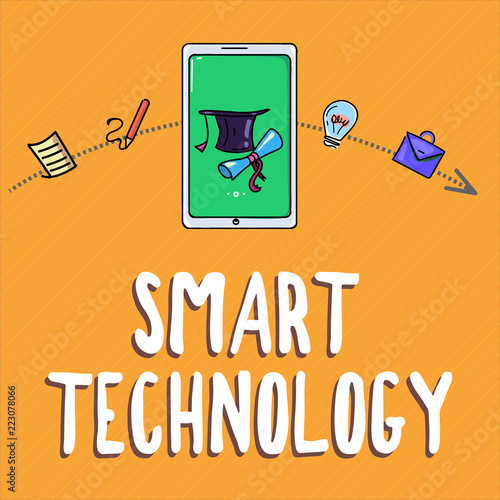 Handwriting Text Writing Smart Technology Concept Meaning Gadgets Or Device That Has A Built In Computer Or Chip Stock Illustration Adobe Stock Handwriting Text Writing Smart Technology Concept Meaning Gadgets Or Device That Has A Built In Computer Or Chip Stock Illustration Adobe Stock