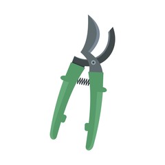 Canvas Print - Farm secateurs icon. Flat illustration of farm secateurs vector icon for web design