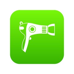 Wall Mural - Hairdryer icon digital green for any design isolated on white vector illustration