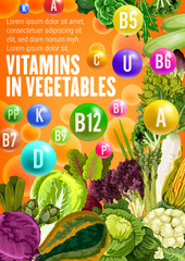 Wall Mural - Vitamin food source in vegetables