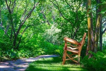 Wall Mural - chair in the garden