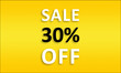 © Hepta - Sale 30% Off - Golden business poster. Clean text on yellow background.