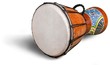 Drum african drum jembe wood-carved drum drumhead leather