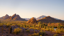 Camelback Mountain Seen From Papago Park Phoenix Arizona