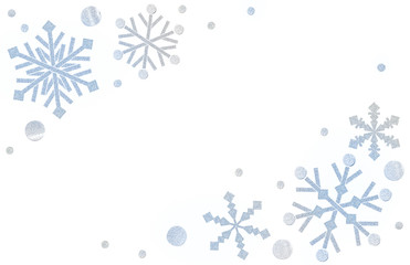 Snowflake paper cut on white background - isolated
