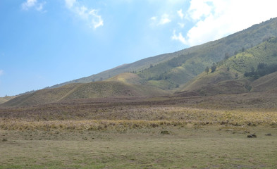 Wall Mural - black ash sand dunes in Bromo Tengger national park, Whisper sand at Java island in JAVA, INDONESIA