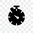chronometer icon isolated on transparent background. Modern and editable chronometer icon. Simple icons vector illustration.