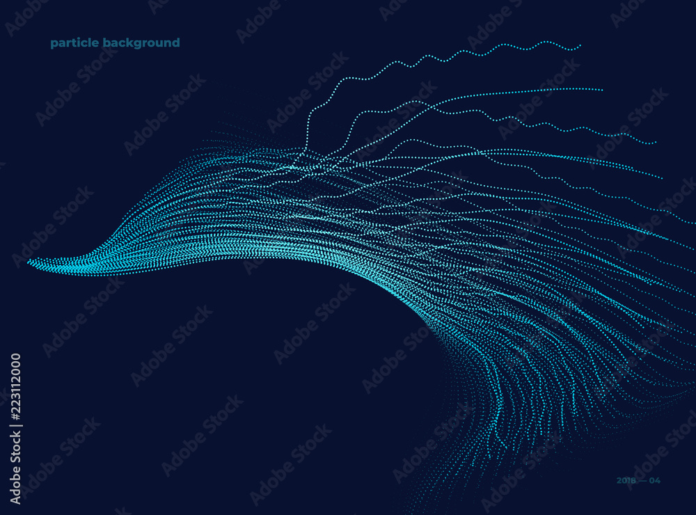Particulates Vector particle electric lines, vector background Stock Vector | Adobe Stock