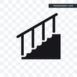 Stairs vector icon isolated on transparent background, Stairs logo design
