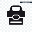 Tool Bag vector icon isolated on transparent background, Tool Bag logo design