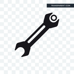 Wrench and Gear vector icon isolated on transparent background, Wrench and Gear logo design