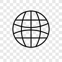 Internet vector icon isolated on transparent background, Internet logo design