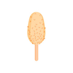 Wall Mural - Set of ice creams and popsicles icons. Collection cartoon cream food. Vector art illustration isolated on white