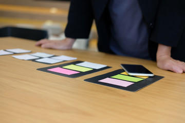 user experience, ux designer designing web on smartphone layout. ui planning mobile application. dev