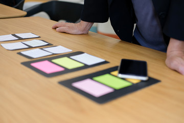 user experience, ux designer designing web on smartphone layout. ui planning mobile application. dev