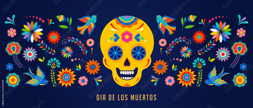 Day of the dead, Dia de los muertos background, banner and greeting ...