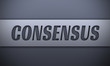 © Hepta - consensus - word on silver background