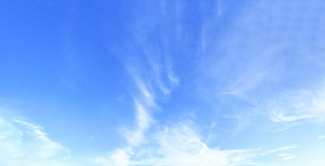 Wall Mural - Celestial World concept: Abstract white cloud and clear blue sky in sunny day texture background