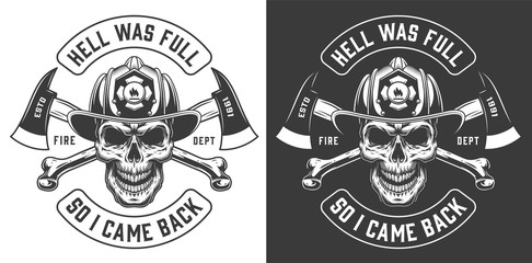Wall Mural - vintage firefighter labels concept
