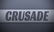 crusade - word on silver background