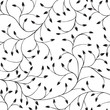 © barberry - Seamless pattern black and white branches.
