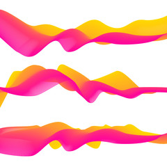 Wall Mural - Abstract wave motion smooth color vector. Vector wavy design line element graphic