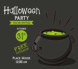 Canvas Print - Halloween party invitation card