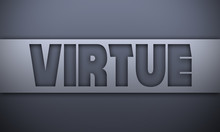 Virtue - Word On Silver Background