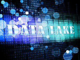 Wall Mural - Data Lake Digital Datacenter Cloud 3d Illustration