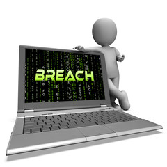 Wall Mural - Cyber Security Breach System Hack 3d Rendering