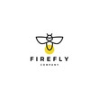 firefly logo vector icon illustration design inspirations