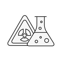 Sticker - radiation hazard test tube chemistry