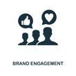 Brand Engagement icon. Monochrome style design from smm icon collection. UI. Pixel perfect simple pictogram brand engagement icon. Web design, apps, software, print usage.