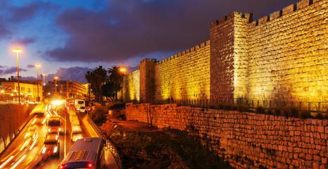 Walls of Ancient City, Jerusalem, Israel