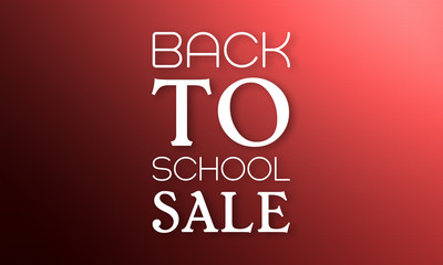 Back To School Sale - white text on red background