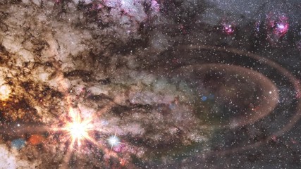 Wall Mural - Centaurus galaxy active star nursery in outer space rotating with burst flare light. Contains public domain image by NASA