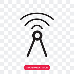 Canvas Print - Antenna vector icon isolated on transparent background, Antenna logo design